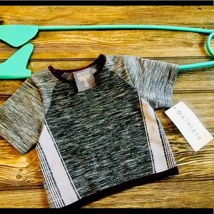 NWT Athleta impact crop Tee XS Certified B